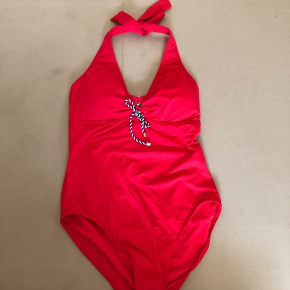 Ralph Lauren Red Onepiece Swimsuit - Picture 3 of 6